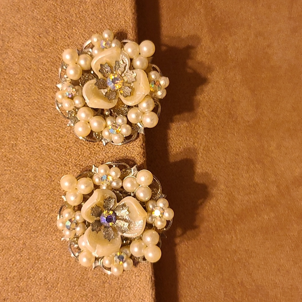 Vintage earrings marked Beaujewels